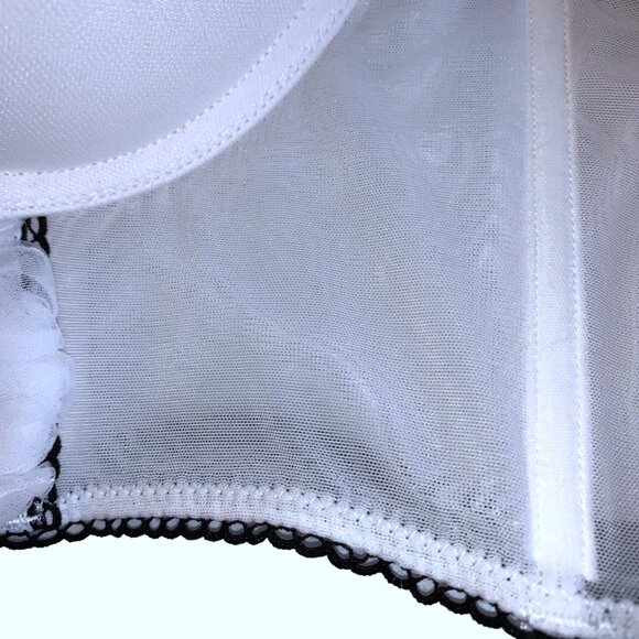 Victoria's Secret Bra Bridal Demi Longline Dream Angels White Tulle Pink 34C NWT - Picture 8 of 13